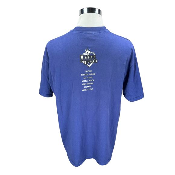 Vintage House of Blues Devil Fishing T-Shirt Men’s XL Blue Short Sleeve Pullover - Picture 3 of 12